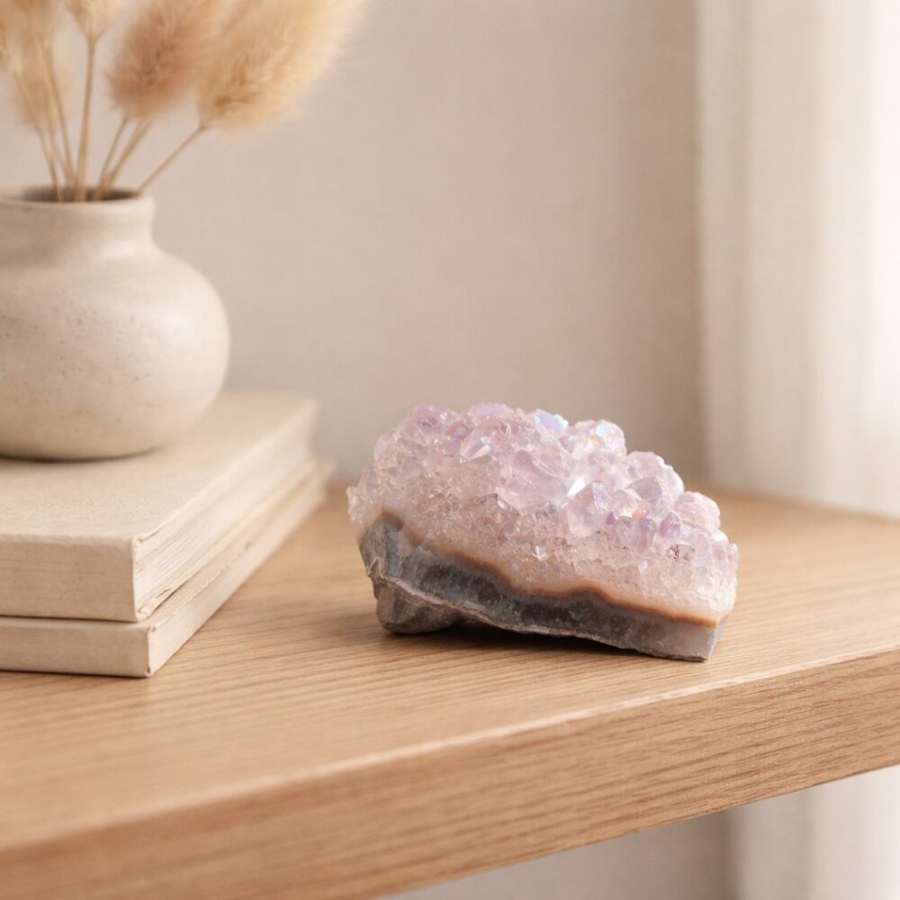 2" Inch Natural Amethyst Cluster Purple Quartz Crystal Energy Healing Stone, 2oz